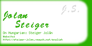 jolan steiger business card